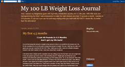 Desktop Screenshot of my100lbweightlossjournal.blogspot.com