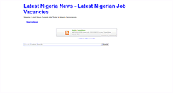 Desktop Screenshot of nigeriancurrentnews.blogspot.com