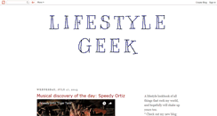 Desktop Screenshot of lifestylegeek.blogspot.com