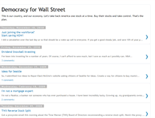 Tablet Screenshot of democracyforwallstreet.blogspot.com