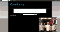 Desktop Screenshot of cakelyrics.blogspot.com