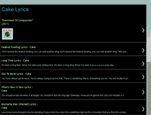 Tablet Screenshot of cakelyrics.blogspot.com