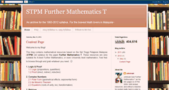 Desktop Screenshot of furthermathematicst.blogspot.com