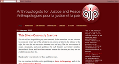 Desktop Screenshot of anthrojustpeace.blogspot.com