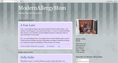 Desktop Screenshot of modernallergymom.blogspot.com