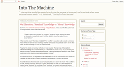 Desktop Screenshot of intothemachine.blogspot.com