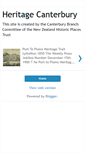 Mobile Screenshot of heritagecanterbury.blogspot.com