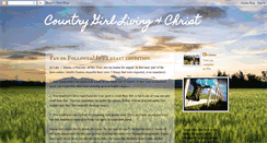 Desktop Screenshot of countrygirlliving4christ.blogspot.com