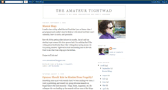 Desktop Screenshot of amateurtightwad.blogspot.com