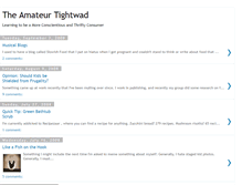 Tablet Screenshot of amateurtightwad.blogspot.com