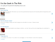 Tablet Screenshot of im-the-geek-in-the-pink.blogspot.com