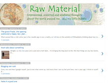 Tablet Screenshot of myrawmaterial.blogspot.com