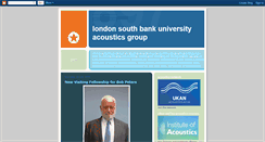 Desktop Screenshot of lsbu-acoustics.blogspot.com