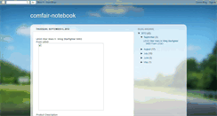 Desktop Screenshot of comfair-notebook.blogspot.com