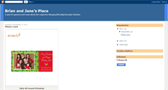 Desktop Screenshot of brianandjanesplace.blogspot.com