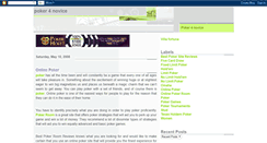Desktop Screenshot of poker4novice.blogspot.com
