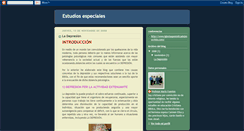 Desktop Screenshot of estudiosespeciales.blogspot.com
