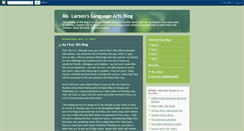 Desktop Screenshot of mrslarsonlanguagearts.blogspot.com