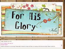 Tablet Screenshot of julie-forhisglory.blogspot.com