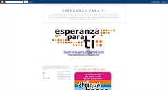 Desktop Screenshot of esperanza-para-ti.blogspot.com