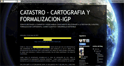 Desktop Screenshot of cartografiaycatastro-igp.blogspot.com