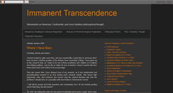 Desktop Screenshot of immanenttranscedence.blogspot.com