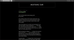 Desktop Screenshot of mustang-gt-car.blogspot.com