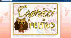 Desktop Screenshot of capriccidifeltro.blogspot.com