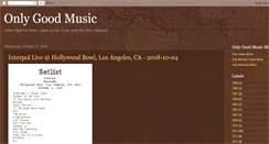 Desktop Screenshot of only-good-music.blogspot.com