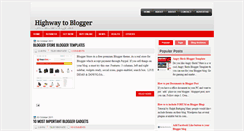 Desktop Screenshot of highwaytoblogger.blogspot.com