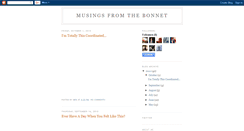 Desktop Screenshot of musingsfromthebonnet.blogspot.com