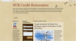 Desktop Screenshot of ncrcreditrestoration.blogspot.com