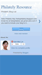 Mobile Screenshot of philatelyresource.blogspot.com