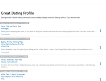 Tablet Screenshot of great-dating-profile.blogspot.com