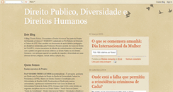 Desktop Screenshot of direitopublicoediversidade.blogspot.com