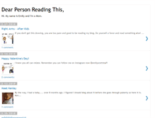 Tablet Screenshot of dearpersonreadingthis.blogspot.com