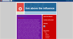 Desktop Screenshot of liveabovetheinfluence-lid-kam.blogspot.com