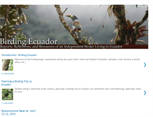 Tablet Screenshot of birdingecuador.blogspot.com