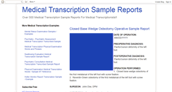 Desktop Screenshot of medical-transcription-sample-reports.blogspot.com