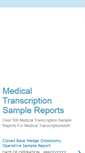 Mobile Screenshot of medical-transcription-sample-reports.blogspot.com