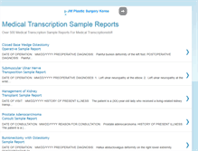 Tablet Screenshot of medical-transcription-sample-reports.blogspot.com