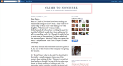 Desktop Screenshot of climbtonowhere.blogspot.com