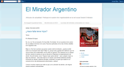 Desktop Screenshot of elmiradorargentino.blogspot.com