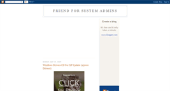 Desktop Screenshot of friendforsystemadmins.blogspot.com