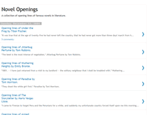 Tablet Screenshot of novelopenings.blogspot.com