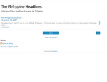 Tablet Screenshot of philippineheadlines.blogspot.com