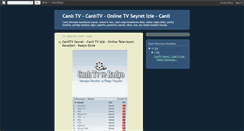 Desktop Screenshot of canlitv-canli-tv.blogspot.com