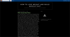 Desktop Screenshot of howtoloseweightandtonemusclefast.blogspot.com