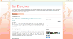 Desktop Screenshot of listsdirectory.blogspot.com