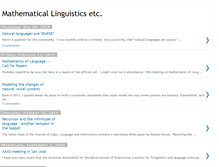 Tablet Screenshot of mathematicallinguistics.blogspot.com